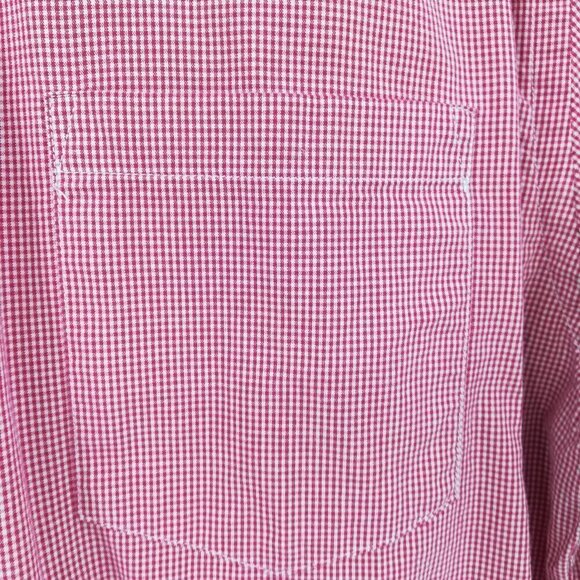 Tailored J Crew Button Down Collared Shirt Size L Red White Plaid Long Sleeve - Picture 11 of 11